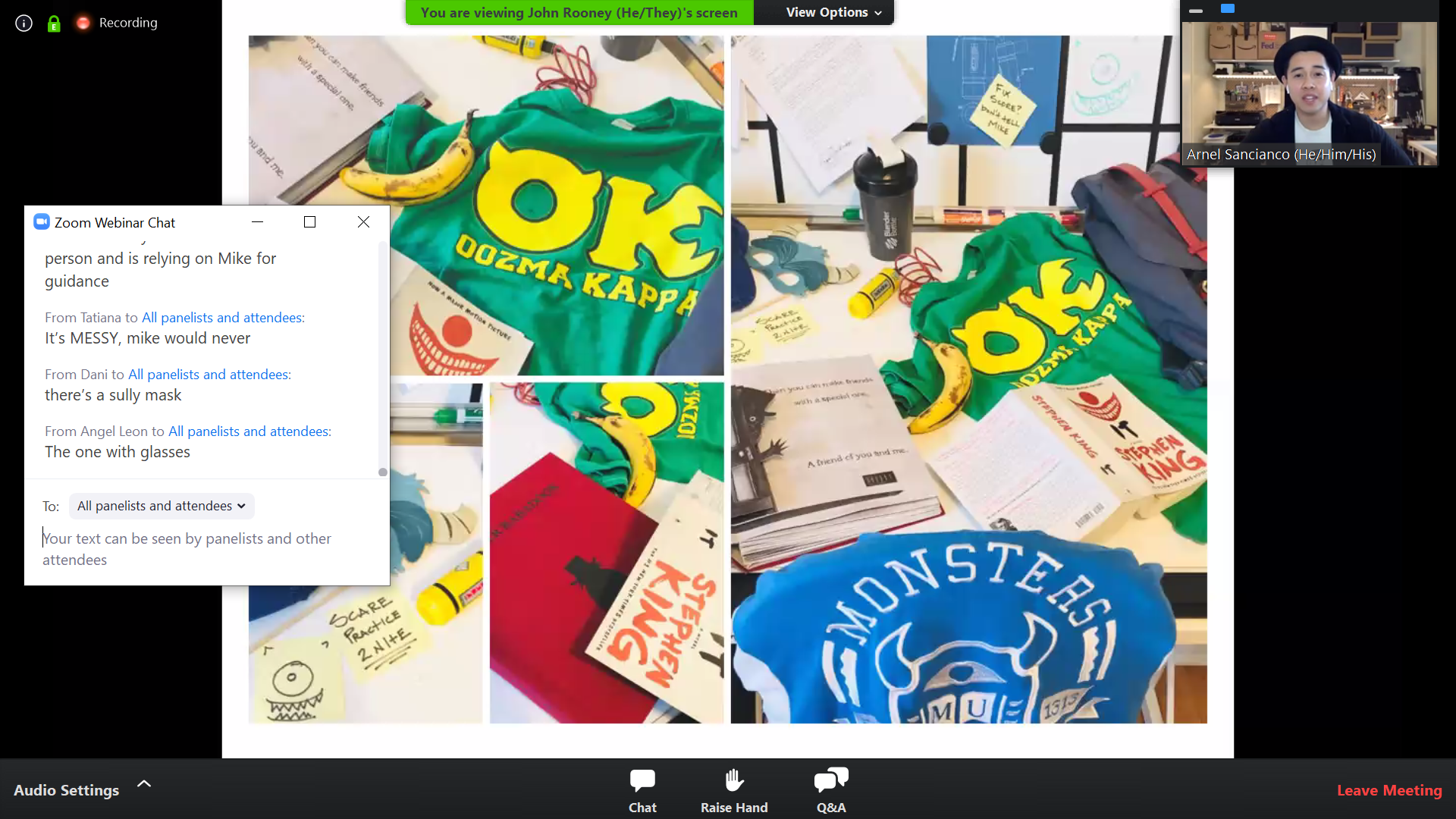 screenshot of Arnel's workshop