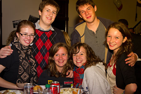 Young Adult Council members and guests take time to pose for a picture