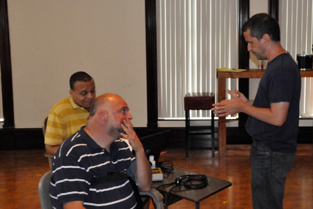 Aaron Todd Douglas, Matt DeCaro and director David Cromer