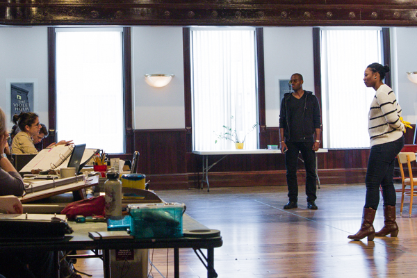 The rehearsal room for <i>Belleville</i>