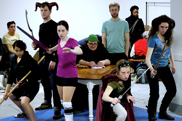 Rinska Carrasco-Prestinary, Morgan Maher, Katherine Banks, Richard Traub, Company Member Fred Geyer, Jessica London-Shields and Company Member Sara Sawicki