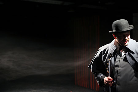 On the trail, Bob Kruse as Inspector Dew