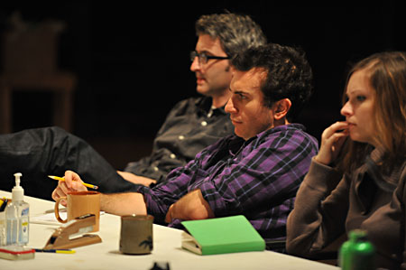 Director Daniel Aukin, Playwright Sam Marks and Dramaturg Sarah Slight