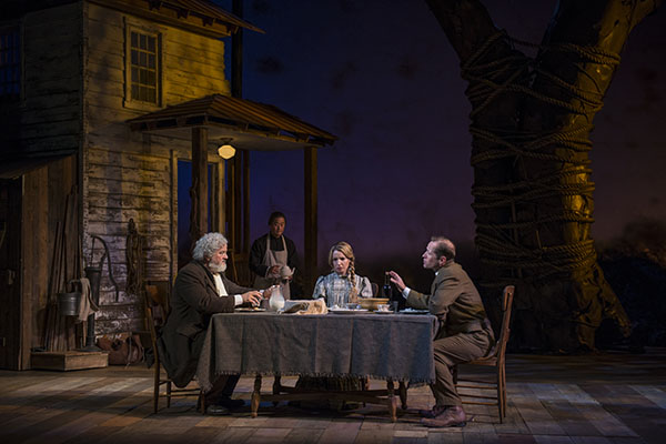 Ensemble member Francis Guinan, Stephen Park and ensemble members Kate Arrington and Tim Hopper
