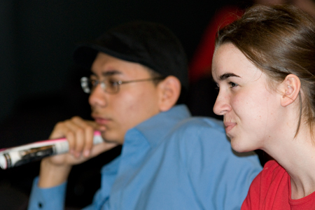 Young Adult Council members Eddie Barban and Claire Orzel