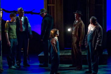 Bubba Weiler, Phillip R. Smith, Gary Simmers, Caroline Heffernan, Larry Neumann Jr., and Ensemble Member Al Wilder
