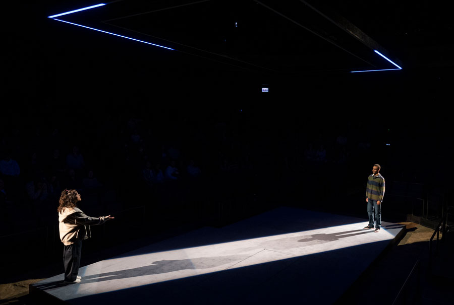 (left to right) Jocelyn Zamudio and Grant Kennedy Lewis in Steppenwolf Theatre’s Chicago premiere of Sanctuary City.