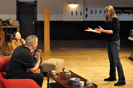 Nicole Wiesner, William Petersen and ensemble member Amy Morton