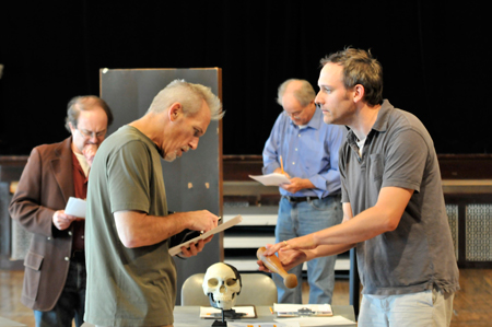 Ensemble members Alan Wilder and Francis Guinan with Larry Yando and Coburn Goss