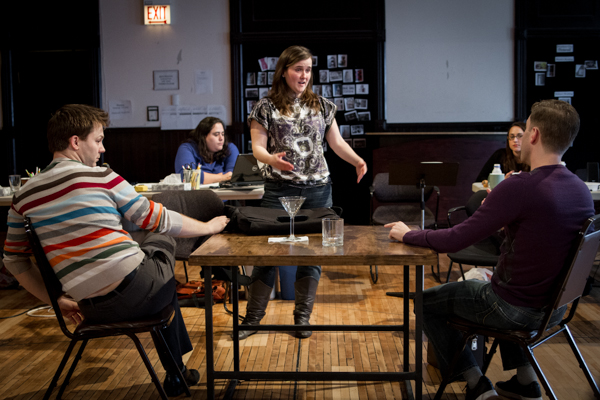 Nicolas Harazin, Stage Manager Michelle Medvin, director Erin Murray and Andrew Carter