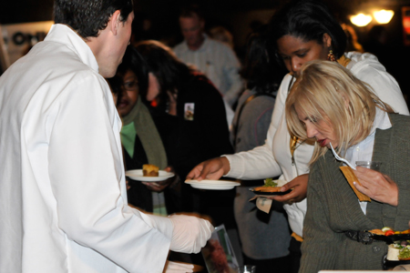 Guests enjoy food from the Meatloaf Bakery