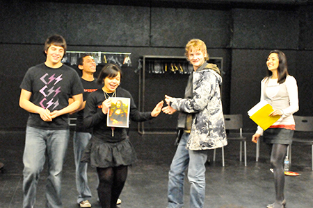 Young Adult Council members facilitate a post-show game