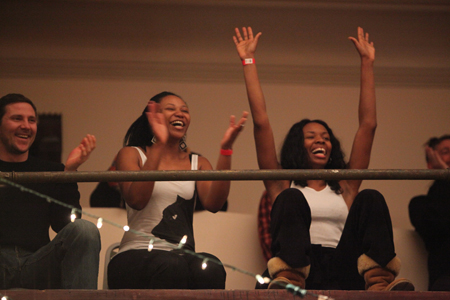 Ensemble member Alana Arenas with Tamberla Perry (Both are actors in <em>The Brother/Sister Plays</em>)