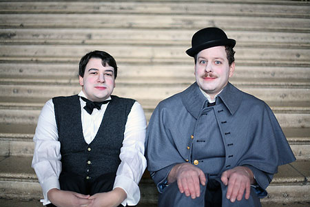 Quite a pair, Cory Aiello and Bob Kruse as Mitchell and Inspector Dew
