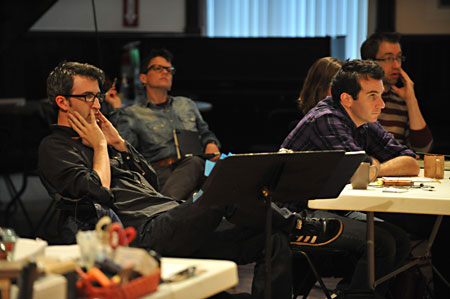 Director Daniel Aukin, Playwright Sam Marks, Director of Artistic Development Polly Carl