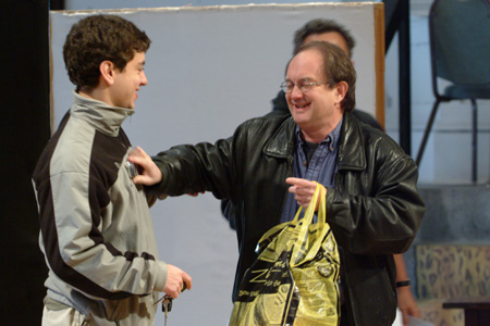 Andrew Perez and ensemble member Alan Wilder