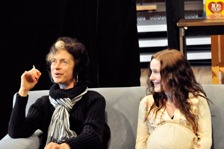 Ensemble member Martha Lavey with Rachel Brosnahan 