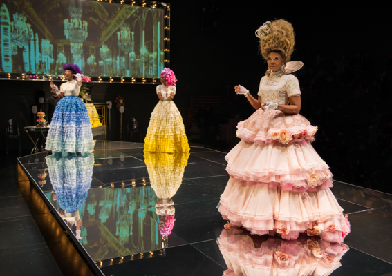 Ericka Ratcliff, Tamberla Perry and ensemble member Alana Arenas 