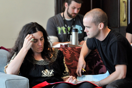 Amy J. Carle and Stephen Louis Grush (Front Row) Jonathan Nook (Back Row)