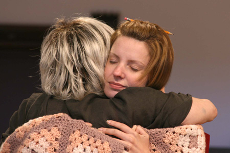 Marilyn Dodds Frank as Mom and ensemble member Kate Arrington as Josie 1
