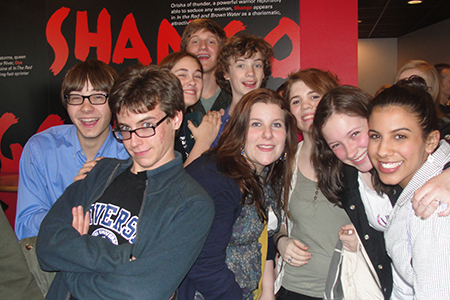 Students from Oak Park River Forest High School arrive for the Brother/Sister Plays teen “After Party”
