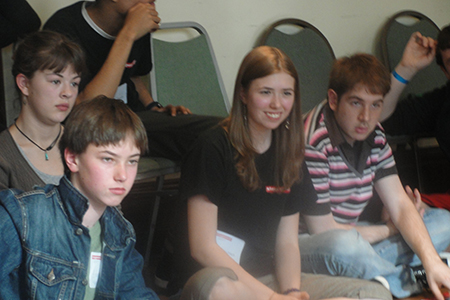 Young Adult Council member Alex Frisch leads an artistic conversation about Endgame 