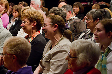 Steppenwolf donors enjoying the presentation