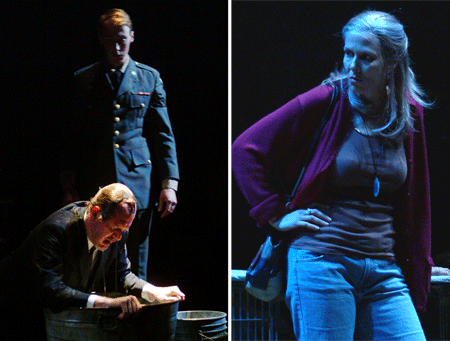 Ensemble member Tracy Letts and Christopher McLinden; ensemble member Amy Morton