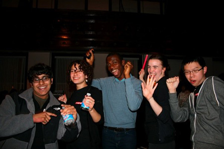 Members of the Young Adult Council dance to Afro-Puerto Rican Bomba music.
