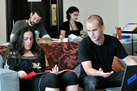 Amy J. Carle and Stephen Louis Grush (Front Row) Jonathan Nook and Kimberly Lewis (Back Row)