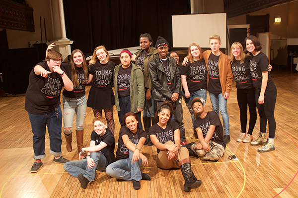 Members of the Young Adult Council celebrate a successful event