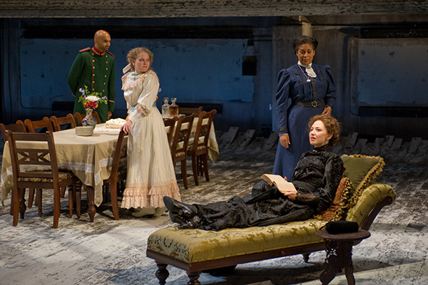 Usman Ally, Caroline Neff, Ora Jones, and Carrie Coon
