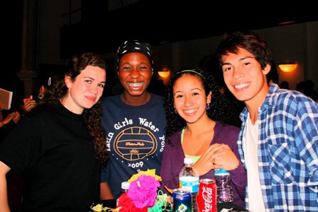 Young Adult Council member Laura Fisher and her friends from The Latin School of Chicago.