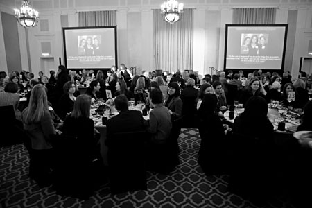 Guests enjoy lunch at Steppenwolf Salutes Women in the Arts held at The W Hotel – City Center