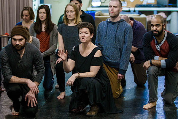 <i>Richard III</i> ensemble in rehearsal.