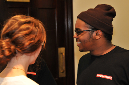 Young Adult Council member Pierre Walker enjoys the game with other MaTEENée attendees. 