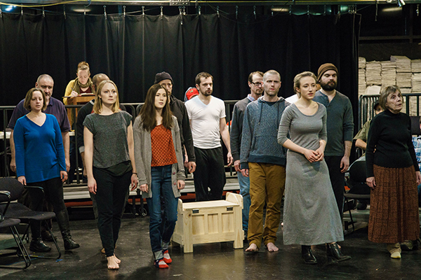 <i>Richard III</i> ensemble in rehearsal.