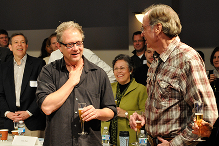 Ensemble member Jeff Perry with Chelcie Ross