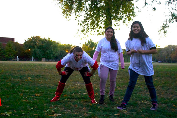 Members of Team Jack squaring up for the next match.