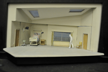 Set model at the scene shop