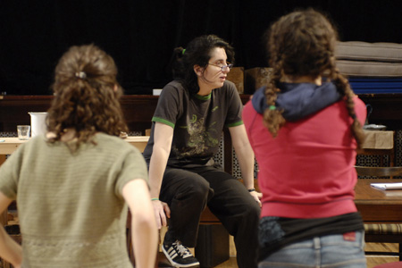 Claire Elizabeth Saxe, ensemble member Tina Landau and Carolyn Faye Kramer