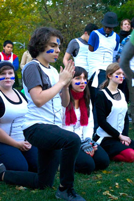 Young Adult Council member Nico Diaz de Leon takes a moment to focus.