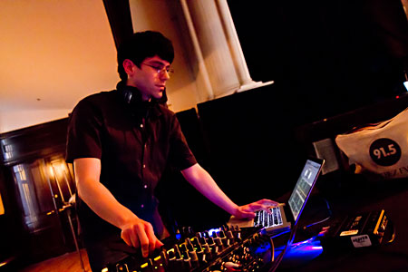 DJ Heaven Malone spins for the crowd.