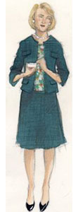 Costume Rendering of Honey by Costume Designer Nan Cibula-Jenkins