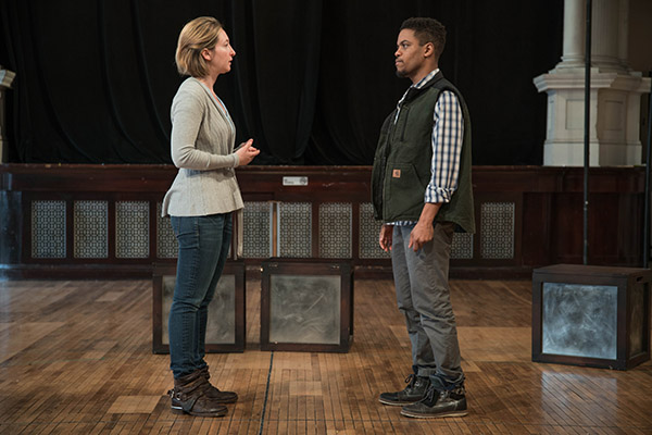 Jessie Fisher and ensemble member Jon Michael Hill