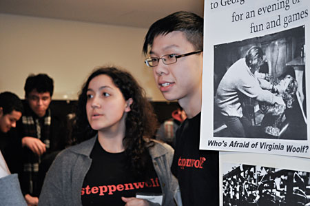 Sean Chang and Tina El Gamal welcome teen guests to Martha and George’s “evening of fun and games”