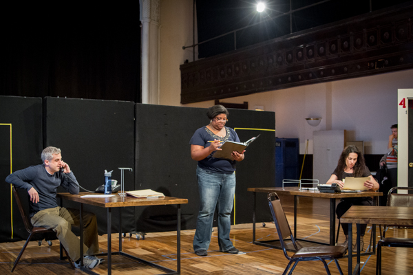 Tony Bozzuto, Assistant Stage Manager Jennifer McClendon and Amy J. Carle
