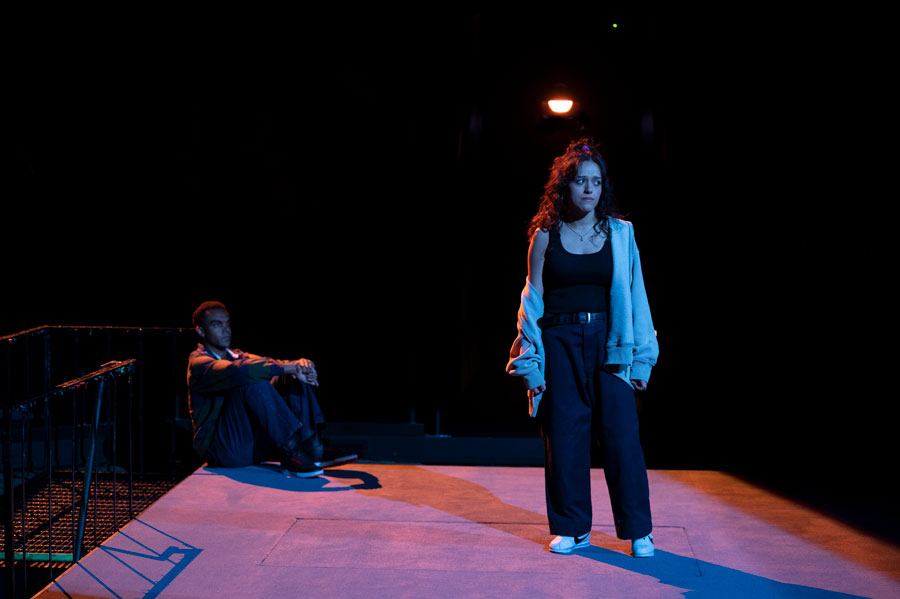 (left to right) Grant Kennedy Lewis and Jocelyn Zamudio in Steppenwolf Theatre’s Chicago premiere of Sanctuary City. 