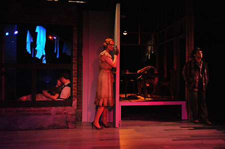 Claire Wellin, Tim Frank, Ryan Lanning, ensemble member Alana Arenas and keith Gallagher