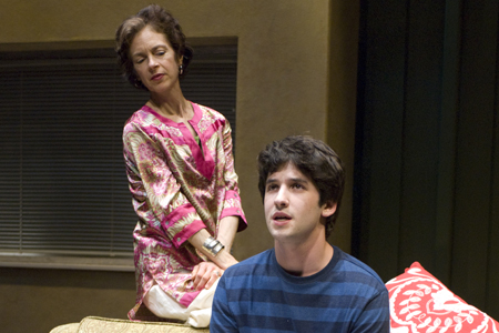 Ensemble member Martha Lavey with Jake Cohen